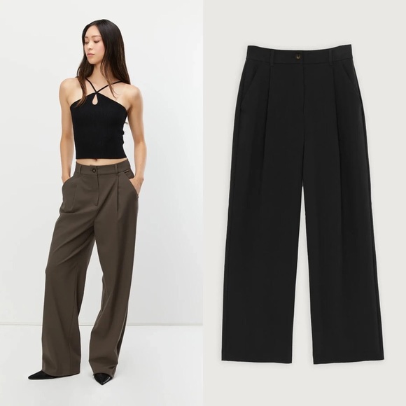 OAK + FORT Pants - OAK + FORT Straight Leg Trousers